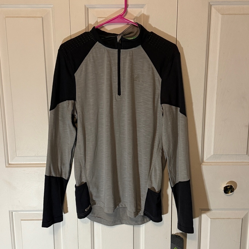 RBX Gray 1/4 Zip LS  men’s sz S Pullover performance active wear top NWT BSC